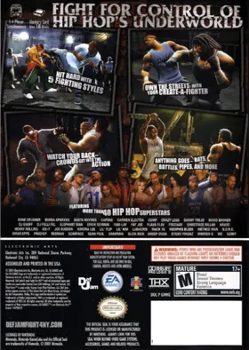 Def Jam - Fight for NY box cover back